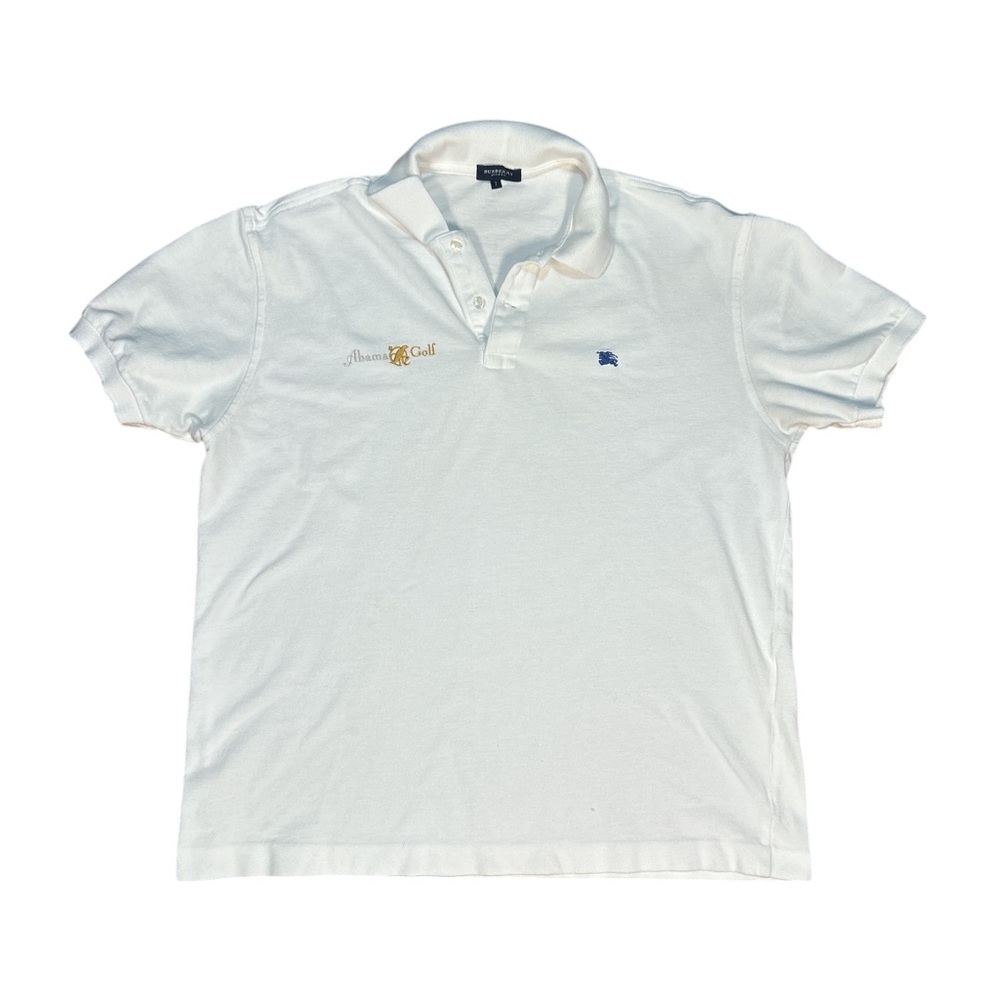 Burberry London White Polo Shirt Men’s 7 Abama Golf Resort Embroidery